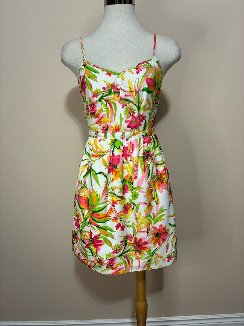 J. Crew Seaside Cami Dress with Tropical Multi Color Floral Print